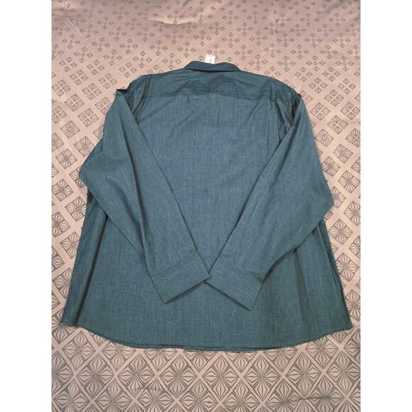 NWT Claiborne Men's Cambridge Denim Blue Causal Shirt  Size 2XL - Picture 4 of 5